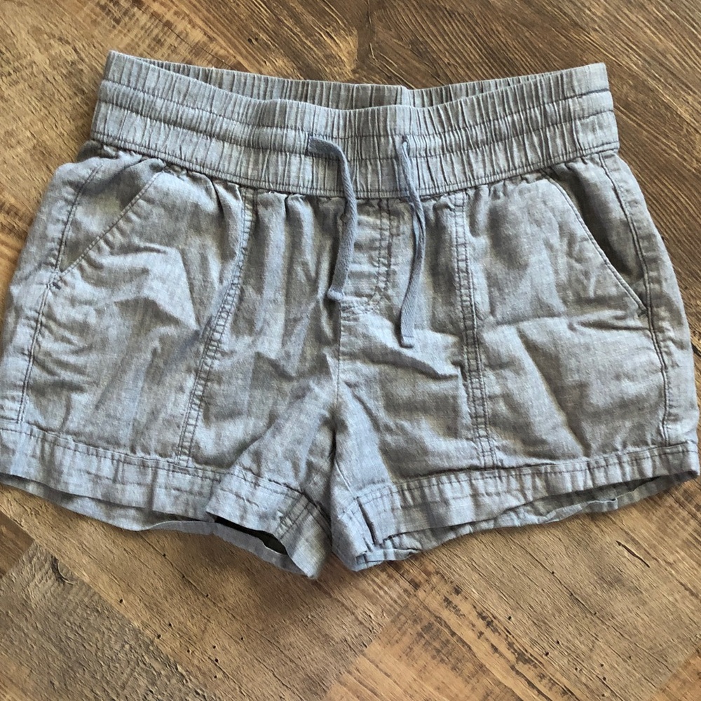 Casual Drawstring Cotton shorts in Light Gray